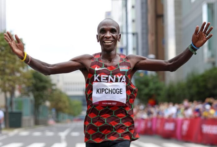 210808193536-eliud-kipchoge-olympic-marathon Marathon legend Eliud Kipchoge says he is not retiring, plans to run marathons on all seven continents and raise funds to build libraries in Kenya.