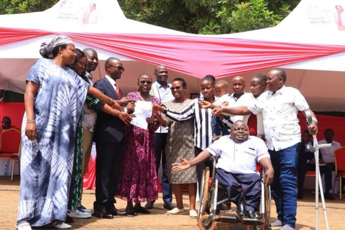 Beneficiaries Teenage mothers in Embu County celebrate after receiving full-year school fee support from NGAAF under the “Restored Hope” program, enabling them to return to school.