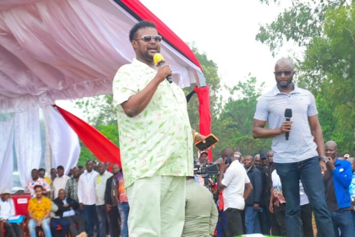 IMG_3789 2 Oketch Salah addressing party members during a recent ODM event, emphasizing loyalty and unity within the party.