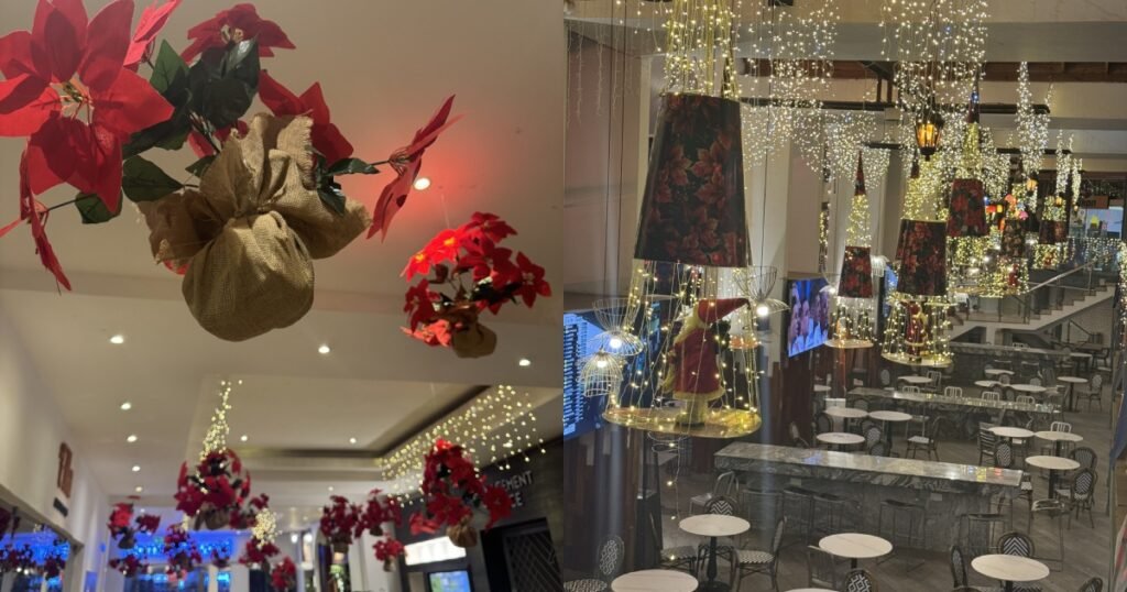 Village Market comes alive this festive season with dazzling lights, towering Christmas trees, decorated walkways, and vibrant displays, offering visitors a magical holiday shopping and entertainment experience.