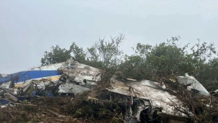 BeFunky-photo (7) A wreckage of Satena passenger plane that crashed in northern Colombia, killing all 15 people on board.