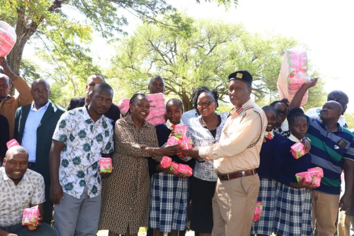 Embu Woman Rep Embu Woman Representative Pamela Njoki Njeru launches of the Embu County Sanitary Pads Programme at Urban Primary School in Embu West Sub-County on January 20, 2026.