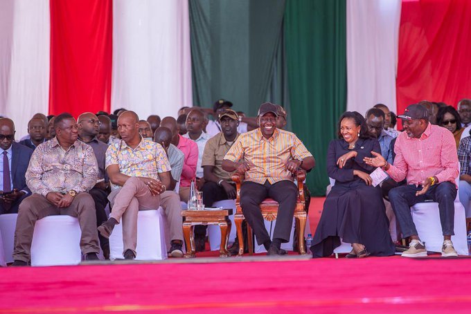 G-N0yX4WwAApLPw President Ruto alongside other leaders in Nakuru during the launch of the NYOTA fund.