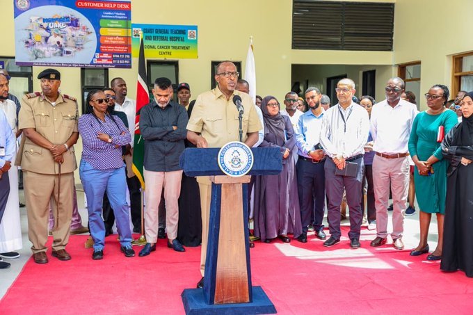 G_2Es1aXIAA7Yda Health CS Aden Duale tours Mombasa health facilities, reaffirming government commitment to specialised healthcare, cancer treatment and UHC reforms in Kenya.