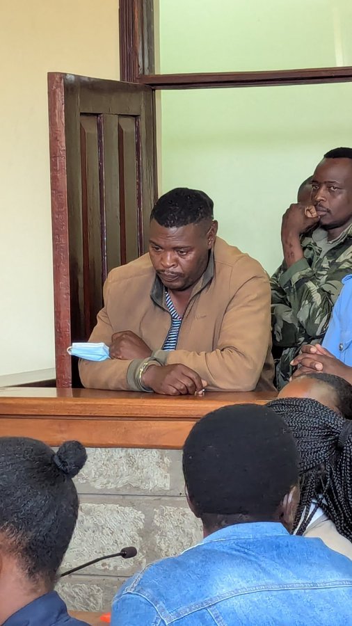 G_G_JGrWcAEBB4O AP officer Constable Peter Wamiti before Nyeri law court on January 20, 2026.
