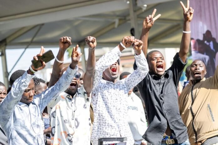 IMG_4513 President William Ruto presides over the disbursement of KSh250 million under the Nyota Business Start-Up Capital programme in Eldoret, Uasin Gishu County, supporting over 9,500 young entrepreneurs with KSh22,000 each.