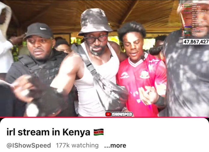 iShowSpeed iShowSpeed’s YouTube channel shows 47.8 million subscribers as the star visits Kenya, drawing global attention.