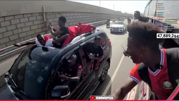 IMG_4808 Thousands of Gen Z fans follow YouTube star iShowSpeed across Nairobi during his visit, creating viral moments and massive crowds on the streets.