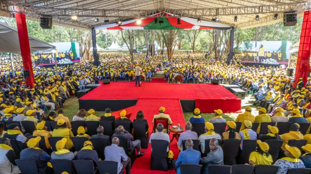 President William Ruto addressing 20,000 UDA delegates at Sagana State Lodge, Nyeri County