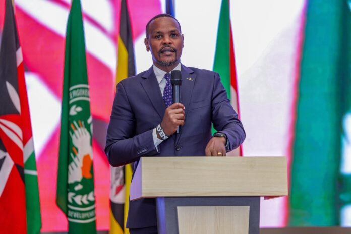 Principal Secretary Festus Ng’eno speaking at GHACOF 72 in Nairobi, highlighting the need for stronger climate services to build resilience in the Greater Horn of Africa.