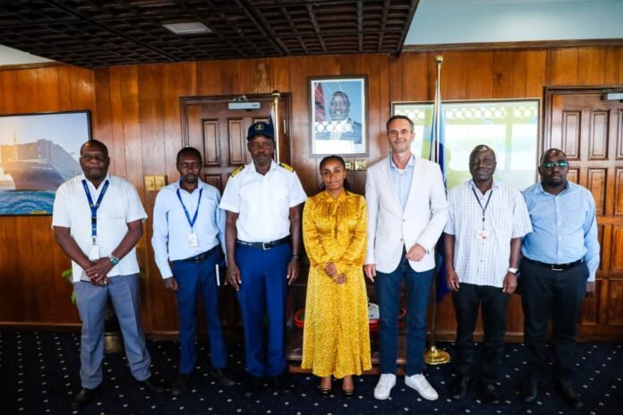 Kenya Ports Authority Netherlands Deputy Ambassador Jaco Beerends during a courtesy visit to the Port of Mombasa, where he met KPA Managing Director Capt. William Ruto to discuss port efficiency and trade cooperation.