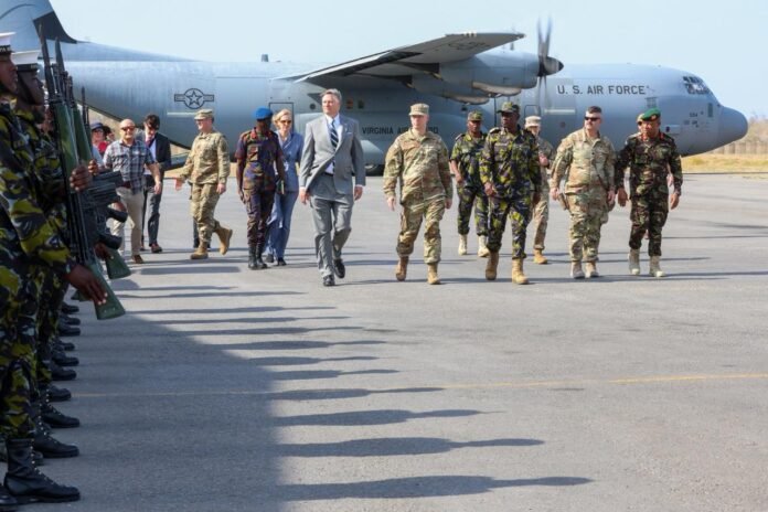 WhatsApp Image 2026-01-30 at 5.55.05 PM U.S. Deputy Secretary of State Christopher Landau during the groundbreaking ceremony of the new 10,000-foot runway and modernized airfield infrastructure at Kenya Navy Base Manda Bay