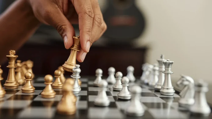 chess-playing-hand A photo of a chess board.