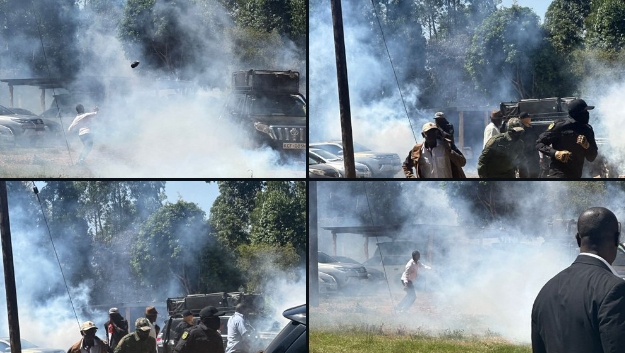 Gachagua Blames State After Teargas Attack at Nyeri Church Photos showing the chaos After Teargas Attack at Nyeri Church