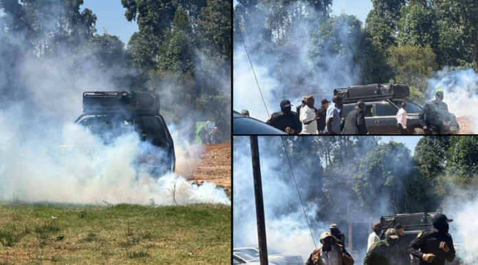 Photos showing the chaos After Teargas Attack at Nyeri Church
