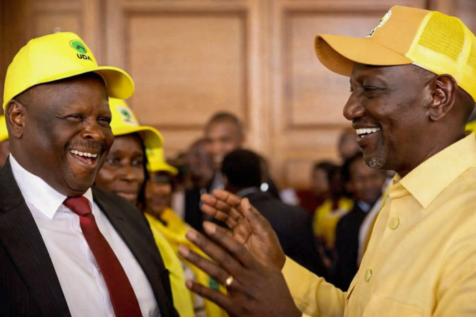 JSC Vice Chair Isaac Ruto, with President William Ruto during the UDA National Governing Council.