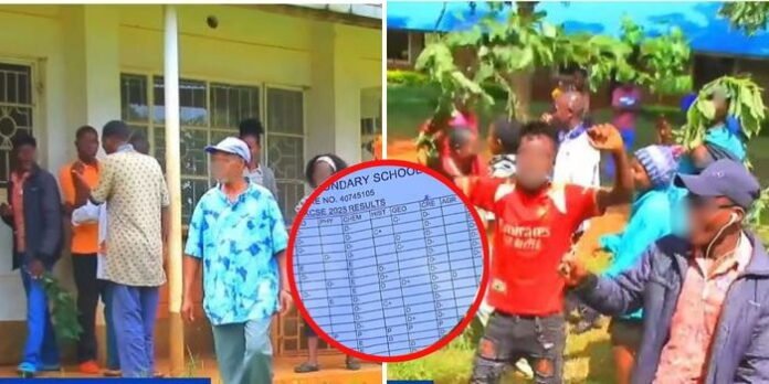 ranganga-sec Parents and villagers protesting at the St Thomas Raganga Secondary School in Kisii County on Monday, January 12, 2025.