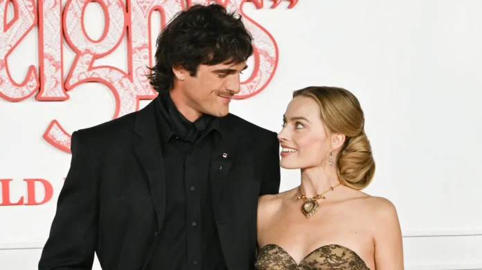 0x0 (1) Jacob Elordi and Margot Robbie attend the world premiere of "Wuthering Heights" presented by Warner Bros. Pictures and MRC at TCL Chinese Theatre on January 28, 2026 in Hollywood, California.