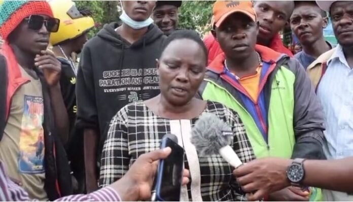 Embu Emily Gicuku, the grandmother of the one-year old toddler whose body was missing at the Embu Level 5 Hospital Morgue, when they went to collect it.