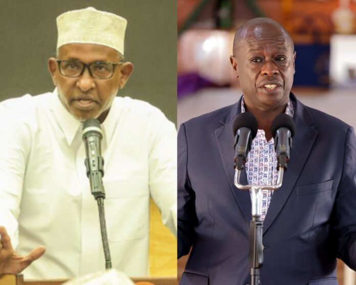 Health CS Aden Duale challenges Rigathi Gachagua to release evidence of alleged SHA misuse as both clash over funding and performance.