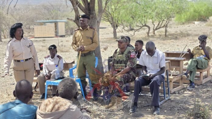 BeFunky-photo (55) Kenya Defence Forces troops under Operation Maliza Uhalifu held security talks in Chesitet.