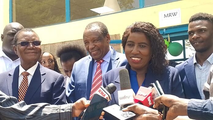 PS Beatrice Inyangala Principal Secretary for Higher Education and Research Beatrice Muganda Inyangala speaking when she visited Embu University.