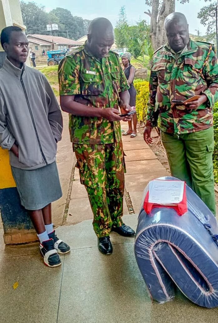 Officers at Kapsabet Police Station raised funds to pay school fees for, Chebet Rono, a Grade 10 student in a rare act of community policing.
