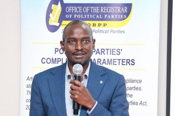 Registrar of Political Parties John Cox Lorionokou speaking during a past event.