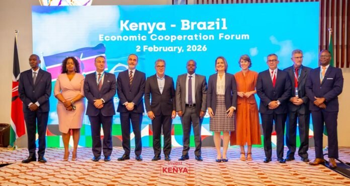 Invest Kenya Invest Kenya CEO John Mwendwa engages with Brazilian business leaders during the Kenya–Brazil Economic Cooperation Forum in Nairobi, ahead of KIICO 2026.