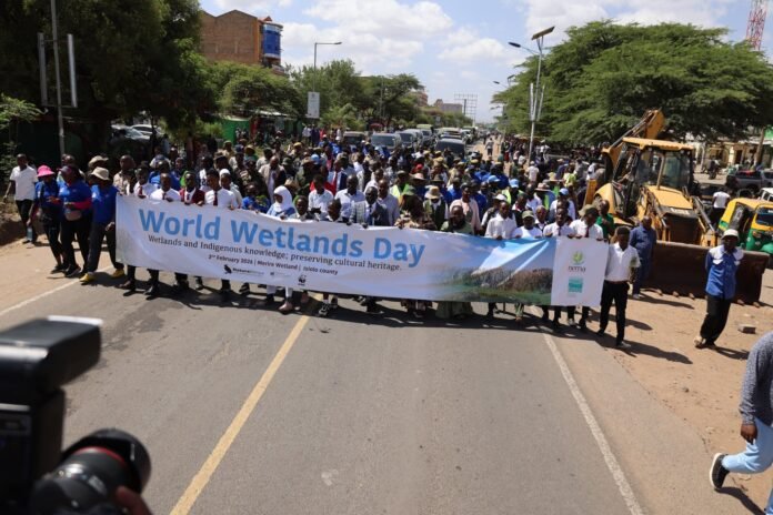 Wetlands Day Kenya Space Agency Director General Brigadier Hillary Kipkosgey at World Wetlands Day event in Isiolo County