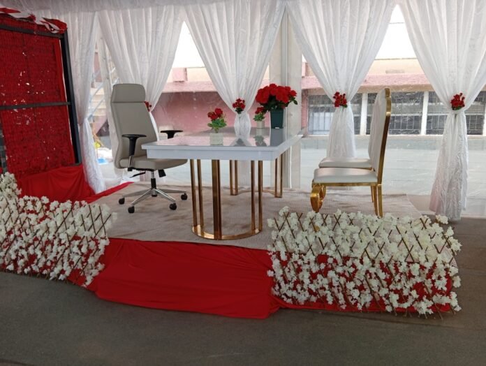 Attorney General Couples and officials during a civil marriage ceremony at the newly unveiled VVIP Lounge at the Office of the Attorney General in Nairobi, launched ahead of the Valentine’s Day season to enhance service delivery.