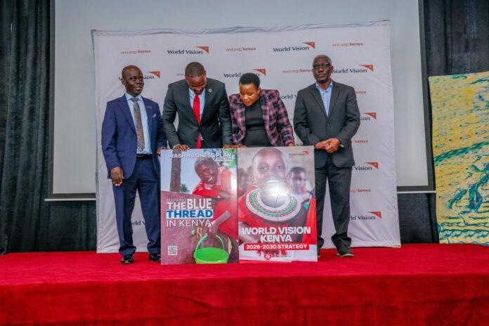 Dr Eng. Festus Ng’eno, PS for Environment and Climate Change, unveils World Vision Kenya’s 2026–2030 National Strategy in Nairobi, calling for stronger partnerships to tackle environmental and socio-economic challenges.