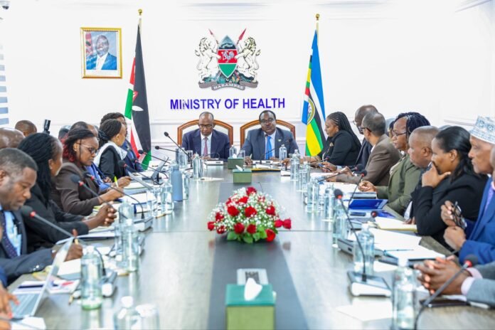 Ministry of Health and Education officials at a meeting establishing a task force to reform health training programmes in Kenya
