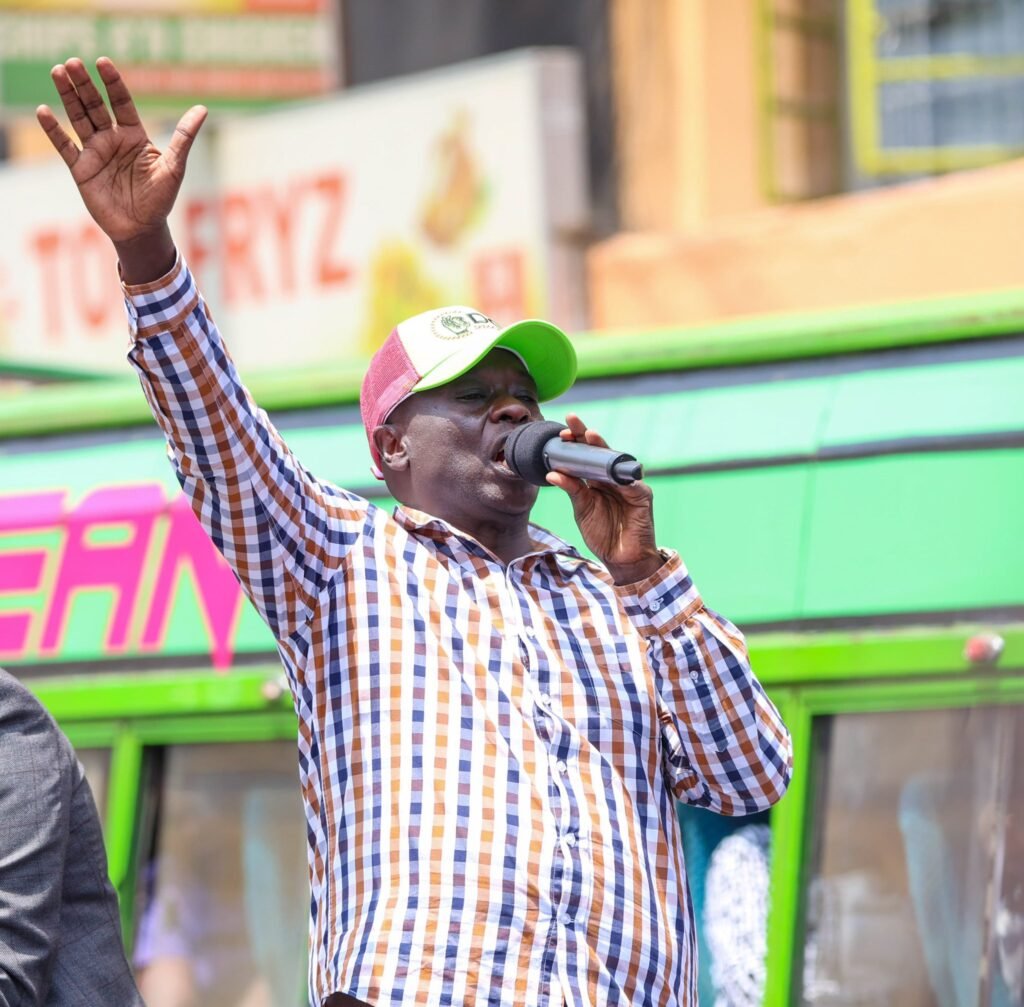 Former Deputy President Rigathi Gachagua addresses city residents in Nairobi after Inspector General Douglas Kanja failed to attend a scheduled meeting with opposition leaders.
