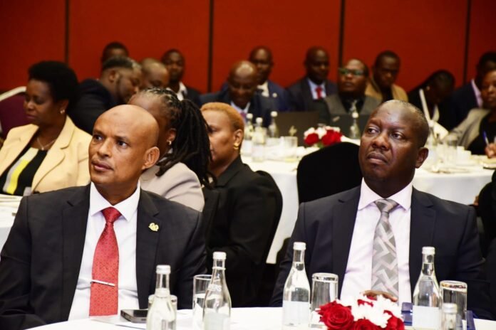 Director of Public Prosecutions Renson Ingonga and DCI Director Mohammed Amin follow proceedings during a high-level meeting reviewing Kenya’s progress on the FATF action plan.