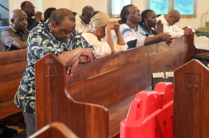 Uhuru Kenyatta Former President Uhuru Kenyatta attends Ash Wednesday service at St. Francis of Assisi Catholic Church in Nyali, Mombasa, on 18 February 2026, marking the start of Lent.