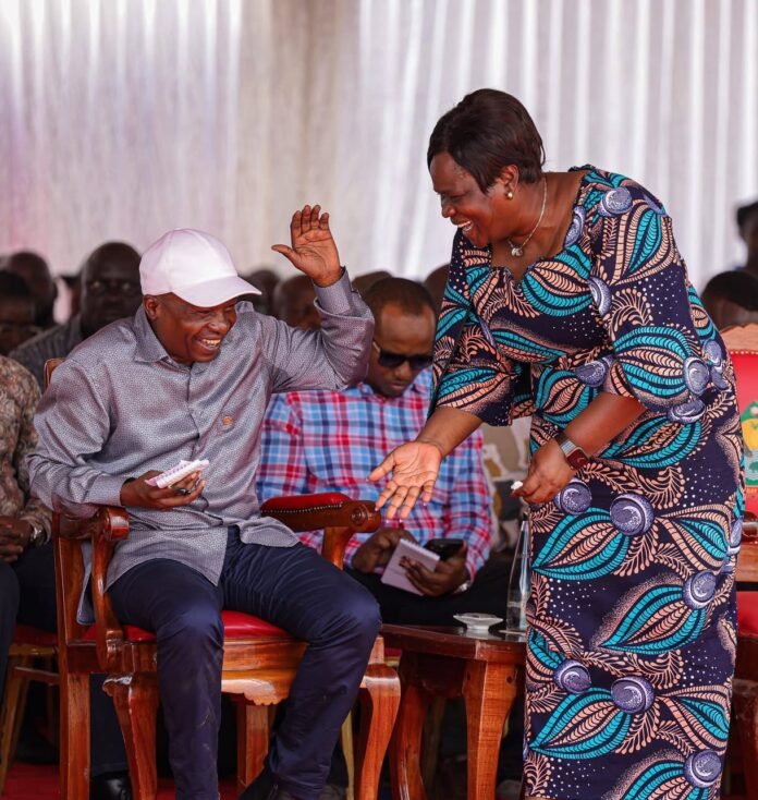 DP Kithure Kindiki with Homa bay Governor Gladys Wanga during a public event in Suba South on Feb 27, 2026.