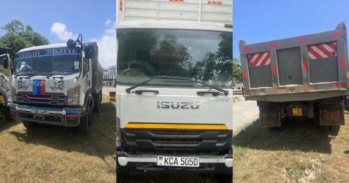 STOLEN MOTOR VEHICLES Two recovered Isuzu lorries recovered by DCI detectives in Murang’a County