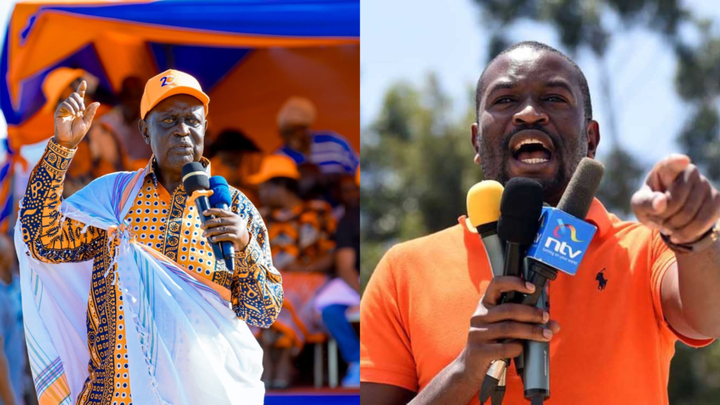 A collage photo of ODM party leader Oburu Oginga and Secretary General, Senator Edwin Sifuna