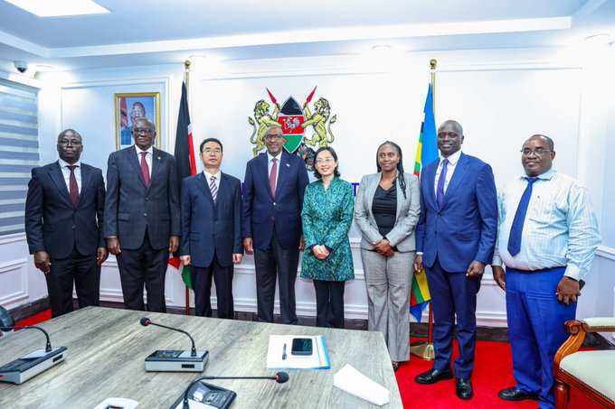image Health CS Aden Duale and Chinese Ambassador Guo Haiyan review FOCAC-funded health projects, including new hospitals, to strengthen healthcare access nationwide.