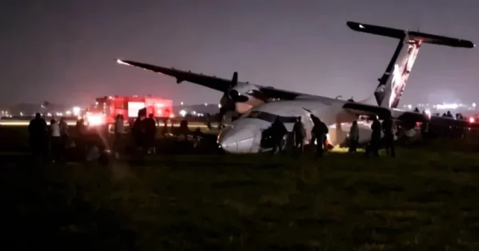 plane veers off runway Kenya