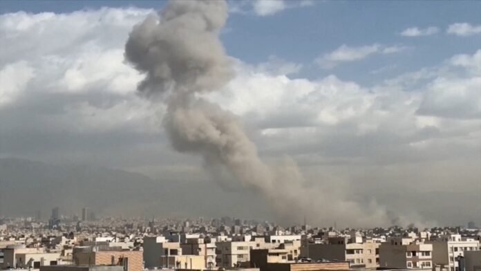 Explosions rocked Tehran after Israel launched major strikes on Iran, marking a sharp escalation in Middle East tensions. Global leaders are calling for restraint. Image/ Courtesy