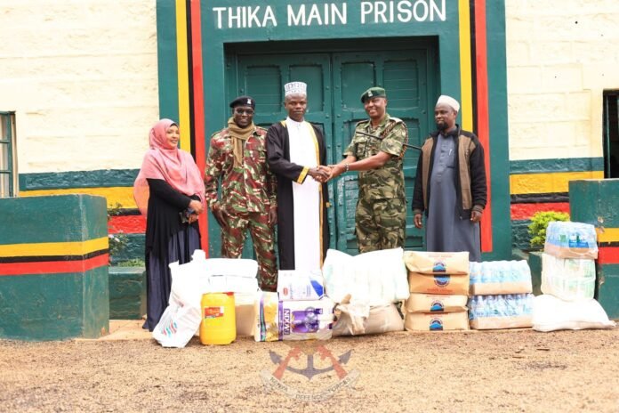 KDF donate Iftar prison Muslim service personnel from the Kenya Army at Thika Barracks donated foodstuffs for iftar to inmates at Thika Main Prison during the holy month of Ramadan.