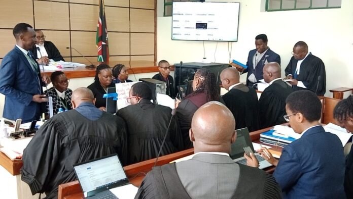 Embu Court Petitioner Newton Kariuki Ndwiga is taking the oath to testify in a petition he is challenging the election of Mbeere North MP Leo Wa Muthende in the Embu High Court.