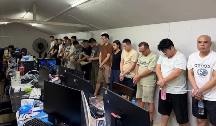 49-arrested-in-raid-on-hotel-in-Phnom-Penh2 Cambodia police arrest 49 foreigners in Phnom Penh hotel raid, seizing 687 phones and uncovering fake investment scam targeting Malaysia.