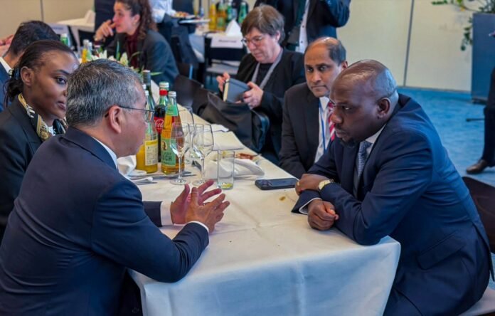 Interior CS Kipchumba Murkomen meets Singapore’s Coordinating Minister for National Security Edwin Tong on the sidelines of the Global Fraud Summit in Vienna to discuss security cooperation.