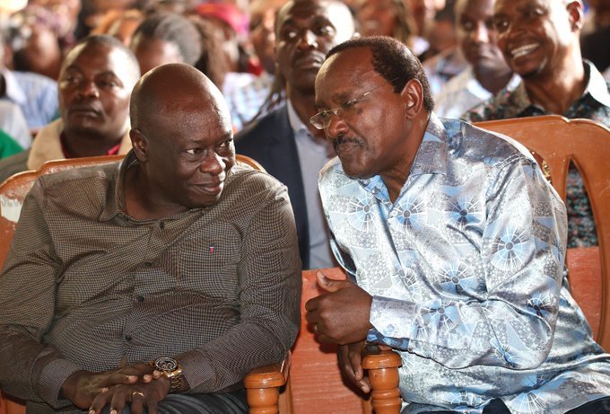 HC43S1QWsAAjUs_ Kalonzo Musyoka and Rigathi Gachagua threaten legal action after police allegedly blocked them from attending a church event in Meru County.