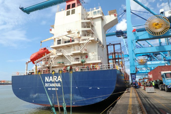HC5ZLusWwAAZcm_ The Port of Mombasa welcomes the maiden call of M.V. Nara under Akkon Line’s East Africa Service, boosting maritime trade between South Asia and East Africa.