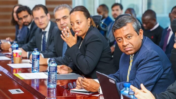 IMF delegation led by Haimanot Teferra during a past meeting with Treasury Cabinet Secretary John Mbadi