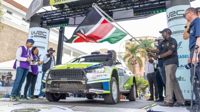 safari rally 2025 President William Ruto flagging off the 2025 WRC Safari Rally